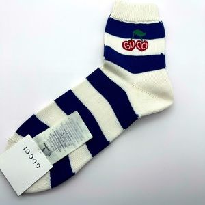 NWT Gucci Men’s Cherry Logo Cotton Socks Size M(20-22cm)